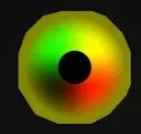 Shrinking texture example. Black dot in the center matches the projectile shape, shrinking only the surrounding but not the projectile itself.